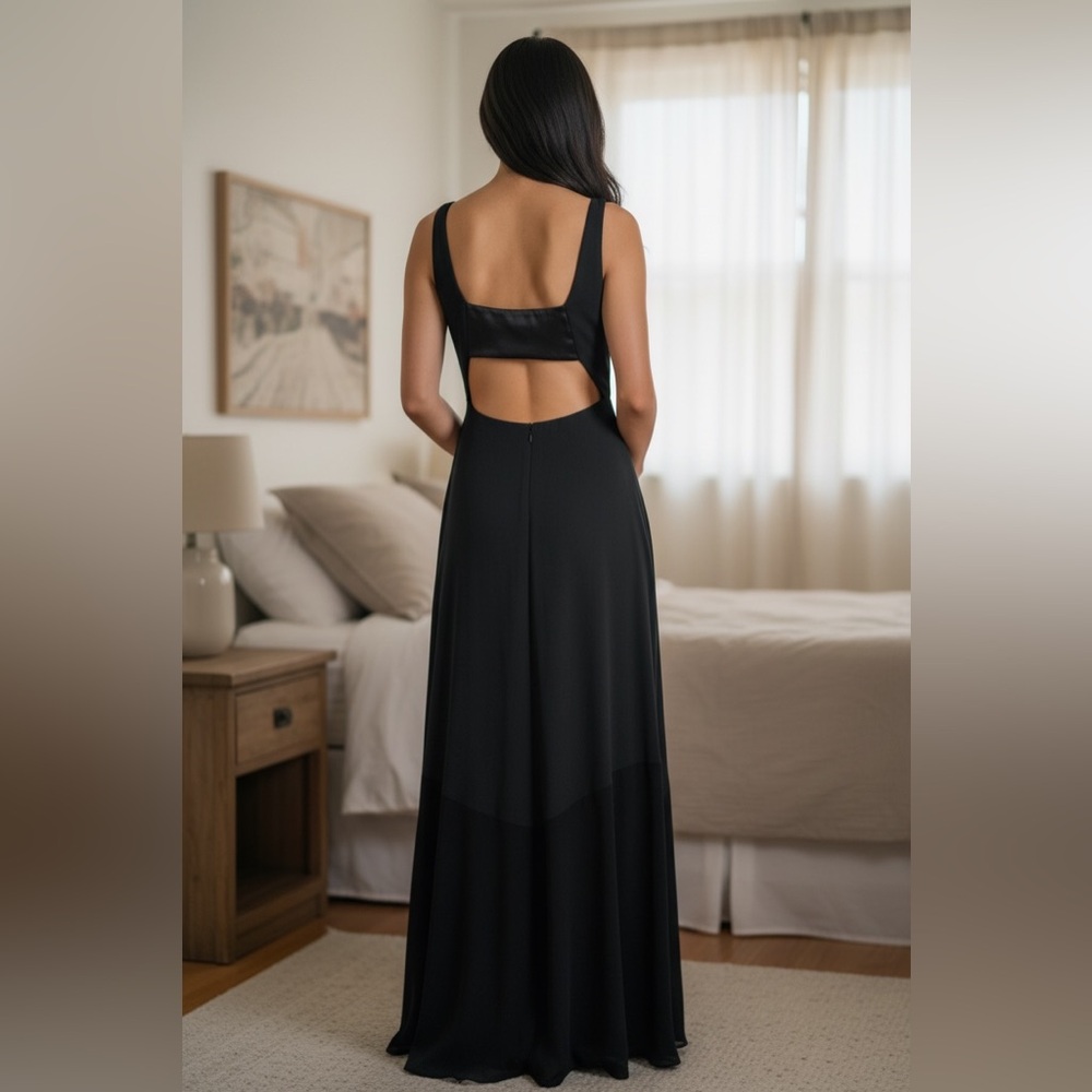 Vintage Andrea Polizzi for Rex Lester Black Evening Gown